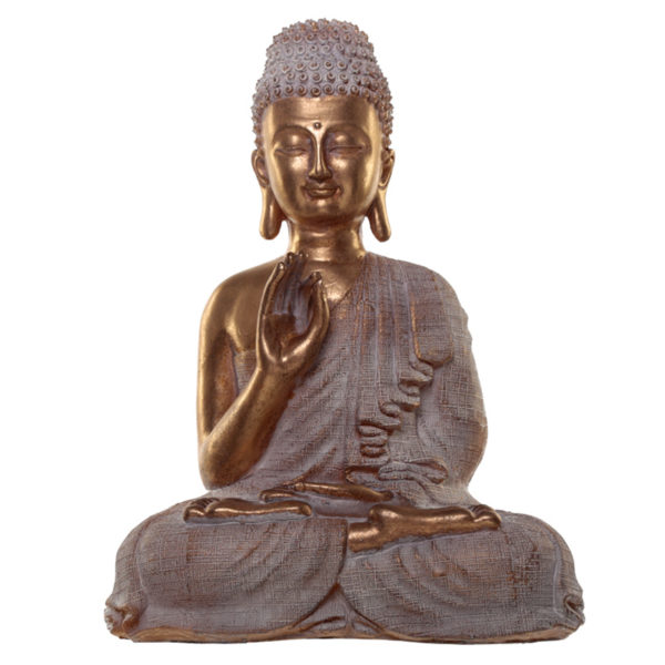 Thai Buddha Figurine - Gold and White Spiritual
