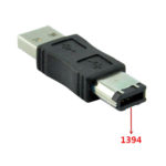 Firewire IEEE 1394 6 Pin to USB 2.0 Male Adaptor Convertor