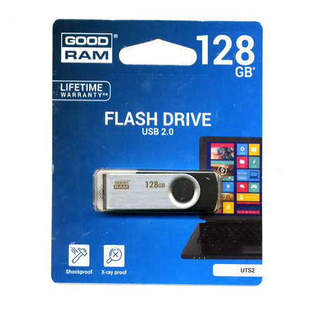 Flash Pen USB 2.0 128GB GoodRam Μαυρο