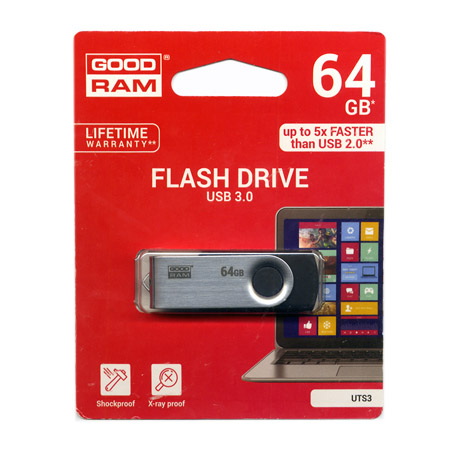 Flash Pen USB 3.0 64GB GoodRam Μαυρο