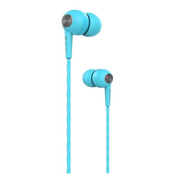 Hands Free Devia Kintone Stereo Ψειρα Σιλικονης 3.5mm Μπλε
