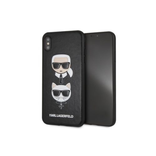 KARL LAGERFELD IPHONE XS MAX  KARL AND CHOUPETTE black backcover