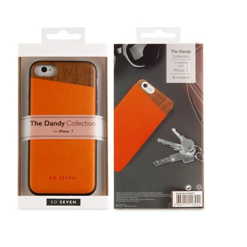 SO SEVEN DANDY WOOD IPHONE 7 8 orange backcover
