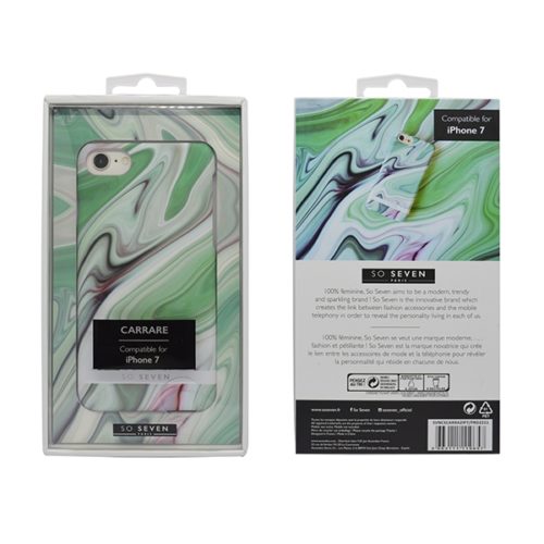 SO SEVEN CARRARE MARBLE IPHONE 7 8 green backcover