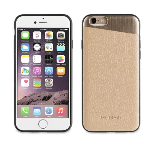 SO SEVEN METALLIC PU IPHONE 7 8 gold backcover