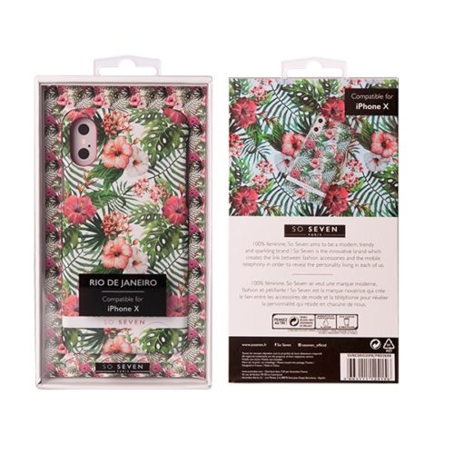 SO SEVEN RIO PINK HIBISCUS IPHONE X XS backcover