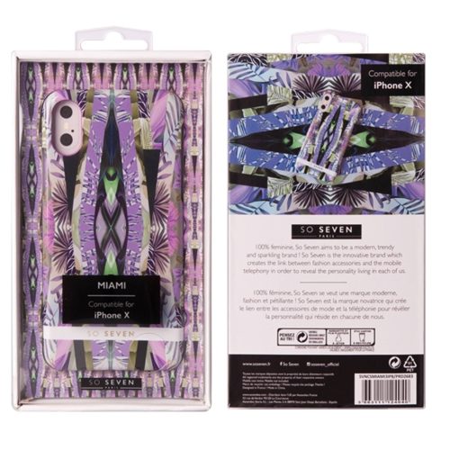 SO SEVEN MIAMI IPHONE X XS purple backcover