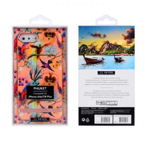SO SEVEN PUCKET ORANGE PARROT IPHONE 7 PLUS 8 PLUS backcover