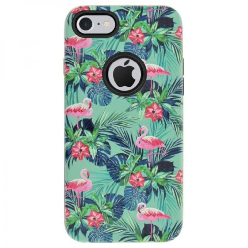4OK FLAMINGO IPHONE 8 green backcover
