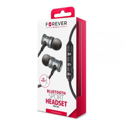 FOREVER BSH-200 BLUETOOTH STEREO HANDSFREE WITH MIC silver