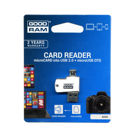 Αναγνωστης Καρτων Μνημης Goodram USB Για Micro SD + microUSB OTG