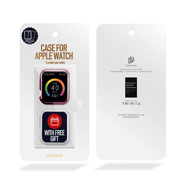 Θήκη TPU Για Apple Watch 40mm Series 4 / 5  Ροζ & Διάφανη