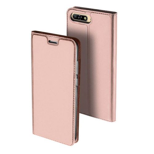 Θηκη Book DD Skin Pro Huawei Y6 2018 Ροζ - Χρυση