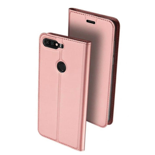 Θηκη Book DD Skin Pro Huawei Y7 2018 / Y7 2018 Prime Ροζ - Χρυση