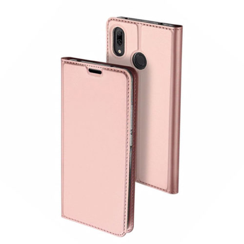 Θηκη Book DD Skin Pro Huawei Y7 2019 / Y7 2019 Prime Ροζ Χρυση