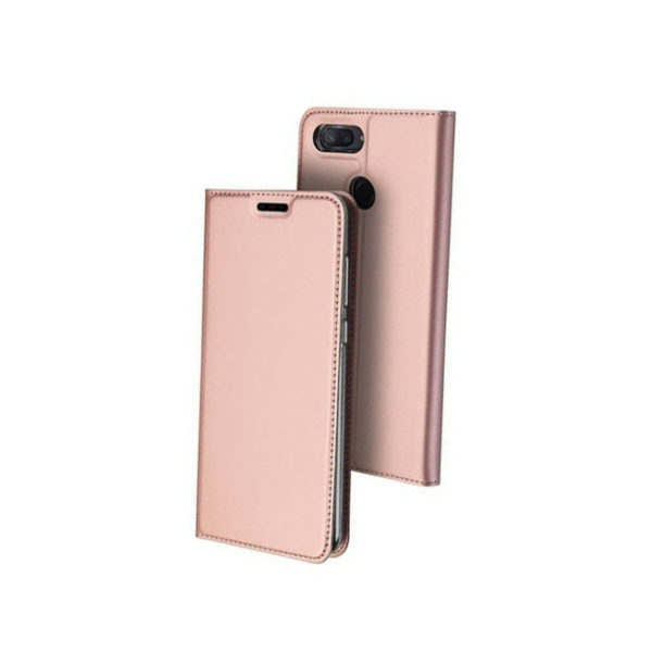 Θηκη Book DD Skin Pro Για Xiaomi Mi 8 Lite Ροζ Χρυση