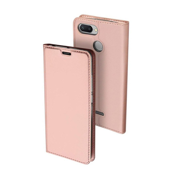 Θηκη Book DD Skin Pro Για Xiaomi Redmi 6 Ροζ  Χρυση