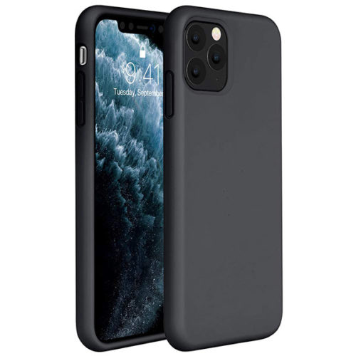 Θηκη Liquid Silicone για Apple iPhone 11 Pro Max  Μαυρη
