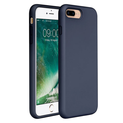Θηκη Liquid Silicone για Apple iPhone 7+/8+ Σκουρο Μπλε
