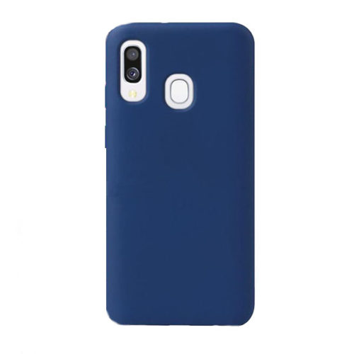 Θηκη Liquid Silicone για Samsung A405 Galaxy A40 Σκουρο Μπλε