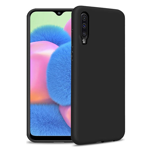 Θηκη Liquid Silicone για Samsung  Galaxy A30s Μαυρη