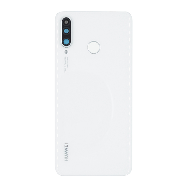 Καλυμμα Μπαταριας Για Huawei P30 Lite Άσπρο με Frame Καμερας