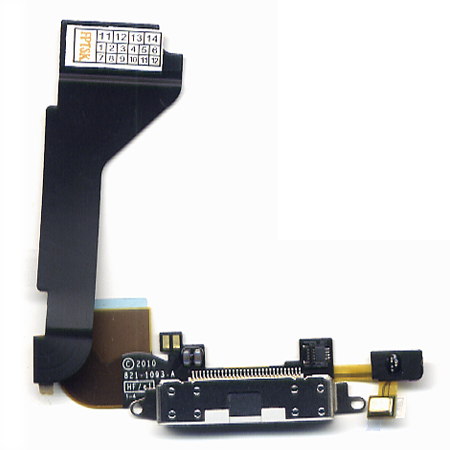 Καλωδιο Πλακε Για Apple iPhone 4 Με Κοννεκτορα Φορτισης Ασπρο Και Με Μικροφωνο OR