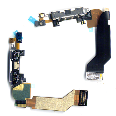 Καλωδιο Πλακε Για Apple iPhone 4S Με Κοννεκτορα Φορτισης Ασπρο Και Με Μικροφωνο OR