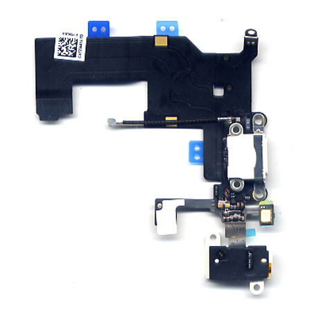 Καλωδιο Πλακε Για Apple iPhone 5 Με Κοννεκτορα Φορτισης-AV Ακουστικων Ασπρο-Μικροφωνο OR