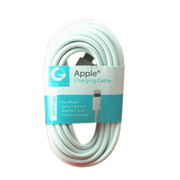 Καλωδιο Φορτισης & Data GNG Για iPhone Lightning Ασπρο 3m