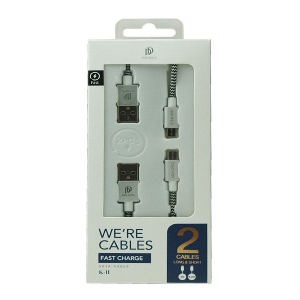 Καλωδιο Φορτισης MicroUSB Dux Ducis σε 2 Μεγεθη (1m+0.2m)