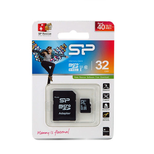 Καρτα Μνημης Trans Flash 32GB Silicon Power Με Ανταπτορα SD Cl10