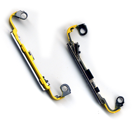 Κουμπι On/Off Για HTC HD mini OR Πλαστικο Ασημι Με Κιτρινη Βαση