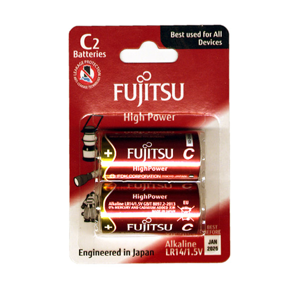 Μπαταρια Fujitsu Alkaline LR14 Size C 2τμχ High Power
