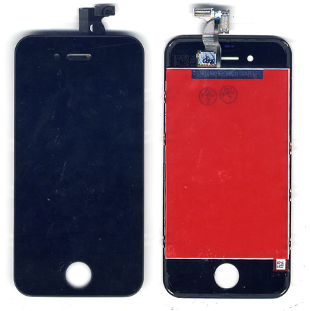 Οθονη Για Apple iPhone 4S Με Τζαμι Μαυρο Grade A