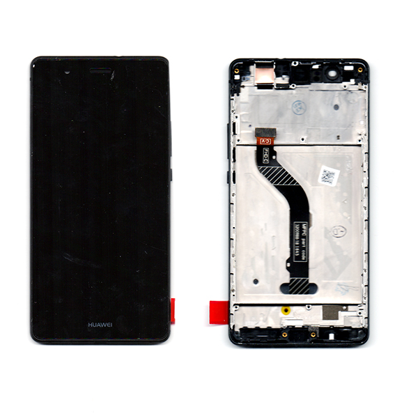 Οθονη Για Huawei Ascend P9 Lite Με Τζαμι Και Frame Μαυρο Grade A