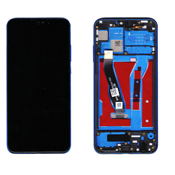 Οθονη Για Huawei Honor 8X Με Τζαμι και Frame Μπλε Grade A