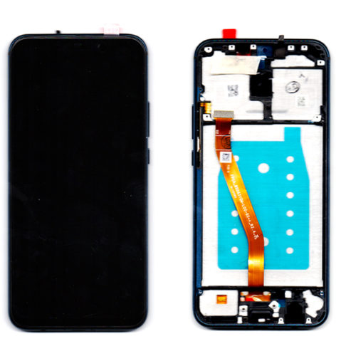 Οθονη Για Huawei Mate 20 Lite Με Τζαμι και Frame Μαυρο Grade A