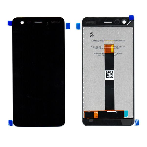 Οθονη Για Nokia 2 Με Τζαμι Μαυρο Grade A