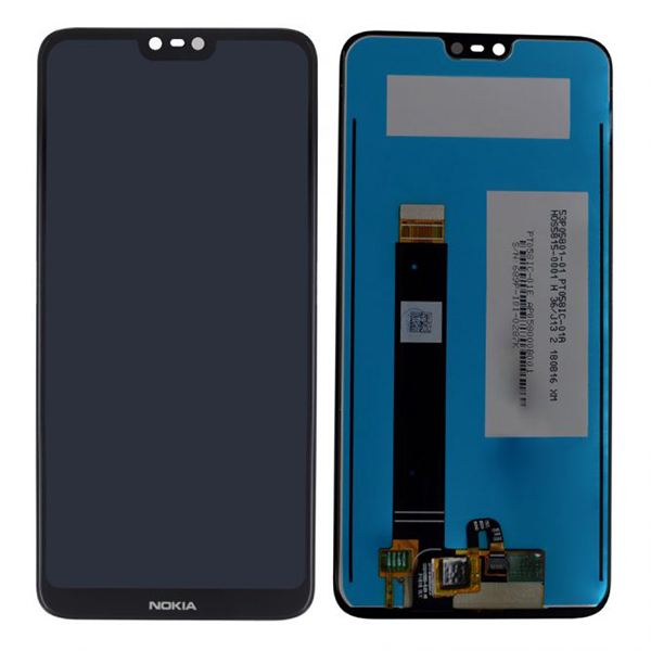 Οθονη Για Nokia 7.1 Με Τζαμι Μαυρο Grade A