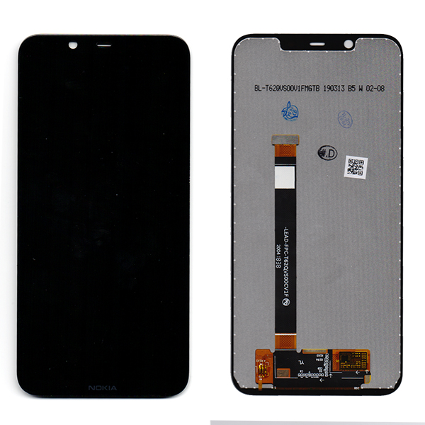 Οθονη Για Nokia 8.1 Με Τζαμι Μαυρο Grade A