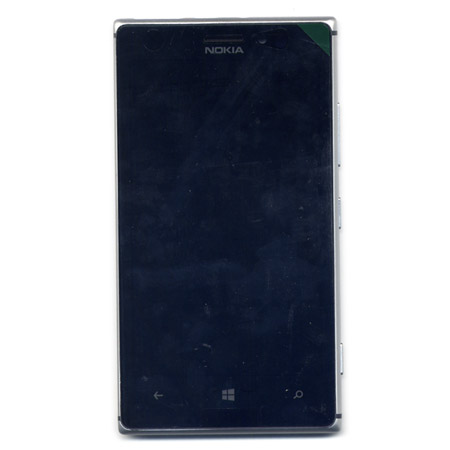 Οθονη Για Nokia Lumia 925 Με Τζαμι Μαυρο Και Frame Γκρι Με Πλαστικα Κουμπια OR