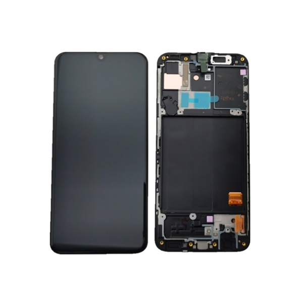 Οθονη Για Samsung A40 A405F Με Τζαμι Μαυρο κ Frame GH82-19674A