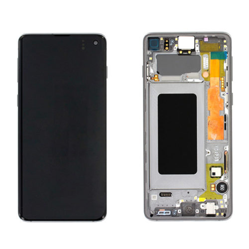 Οθονη Για Samsung G973F Galaxy S10 Με Τζαμι κ Frame Μαυρο Prism Black OR GH82-18850A