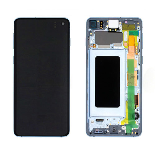 Οθονη Για Samsung G973F Galaxy S10 Με Τζαμι κ Frame Μπλε OR GH82-18850C
