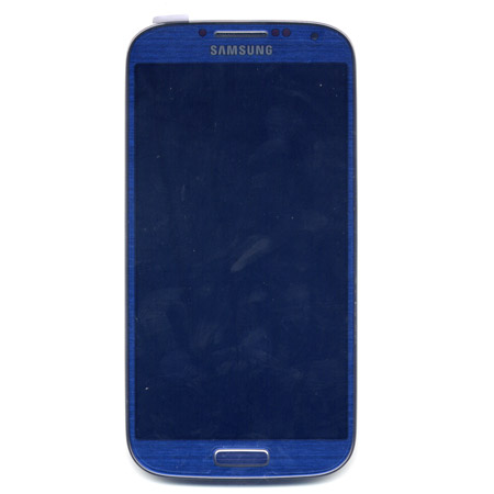 Οθονη Για Samsung i9500-i9505- Galaxy S4 Με Τζαμι Και Εμπρος Μερος Προσοψης Μπλε OR (GH97-14655C)