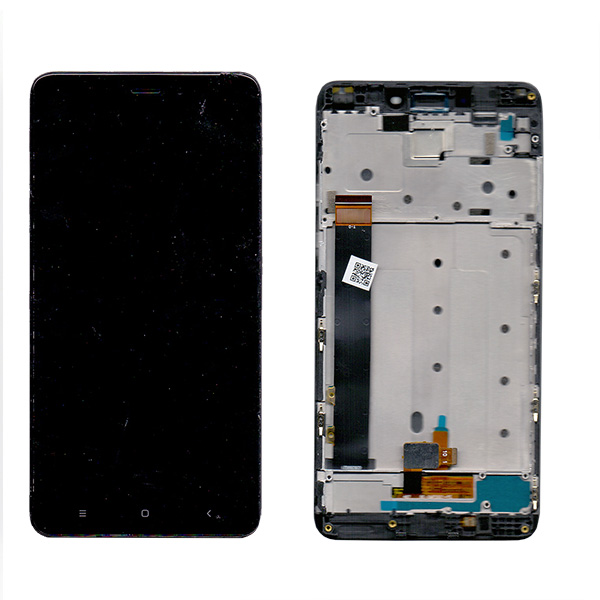 Οθονη Για Xiaomi Redmi Note 4  Με Τζαμι και Frame Γκρι Grade A