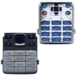 Πληκτρολογιο Για Nokia 6300-6300i-6301 Ασημι Κατω-Μαυρο Πανω Με Ασημι Joystick OR (9799749)