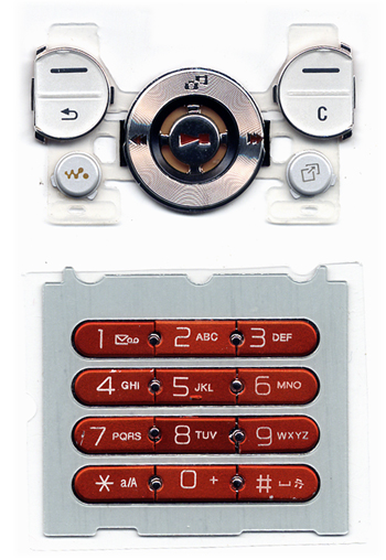Πληκτρολογιο Για SonyEricsson W580 Σετ Πανω Ασπρο/Ασημι-Κατω Πορτοκαλι