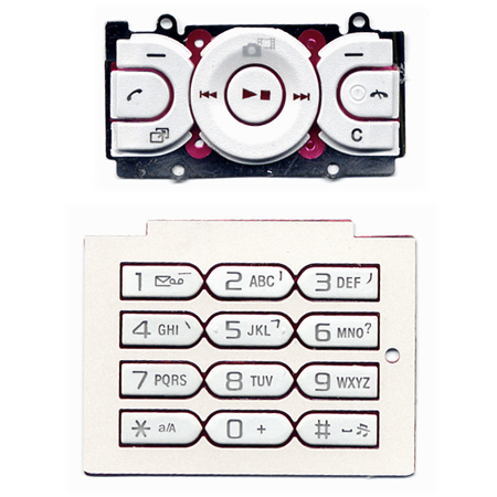 Πληκτρολογιο Για SonyEricsson W595 Ασπρο Set Πανω-Κατω OEM